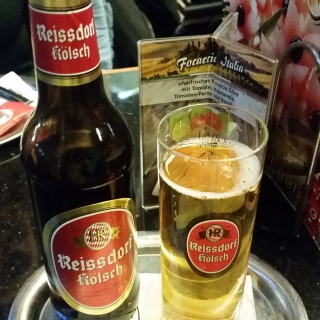 The local beer in the traditional glass