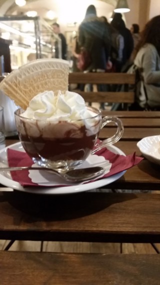 Wafers seem to be extremely commonplace in Prague. Choco Cafe